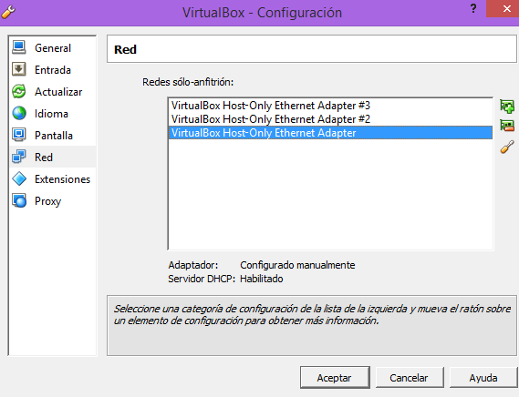 7.6.4 CONFIGURACIÓN DE LAS INTERFACES VIRTUALES EN VIRTUALBOX VirtualBox es un software que permite la virtualización de sistemas operativos diferente al que se tiene como base, desarrollado por la