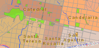 Parroquias: El Usuario al seleccionar la opción Parroquias, muestra una salida gráfica donde debe seleccionar la parroquia dentro del mapa.