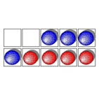 Bloques multibase Una matriz muestra el mismo número de puntos en cada fila.