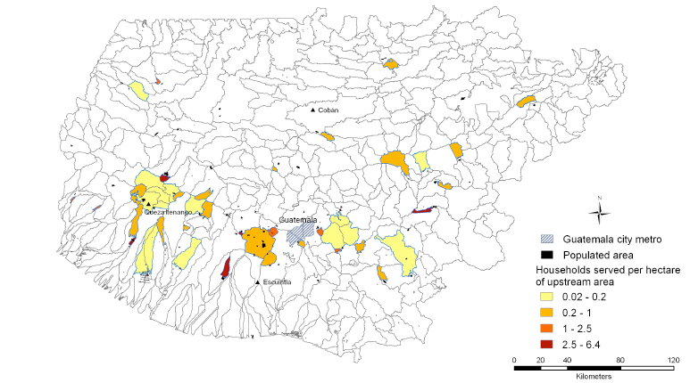 Figura 8-6 Sistemas municipales de agua y áreas de