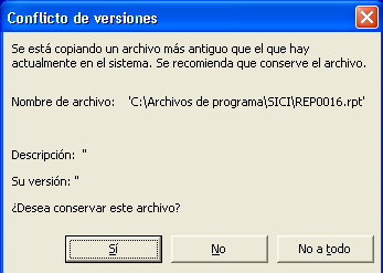 7).- En algunos casos, dependiendo los programas de instalación que usted tenga en su computadora mostrará el siguiente mensaje: Se recomienda oprimir el botón de Si para que conserve el archivo
