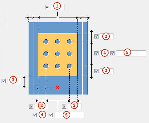 Crea placas dobles a ambos lados. Forma del borde de la placa doble Crea placas dobles biseladas utilizando el ángulo definido en. Crea placas dobles rectas. Dimensiones 1.