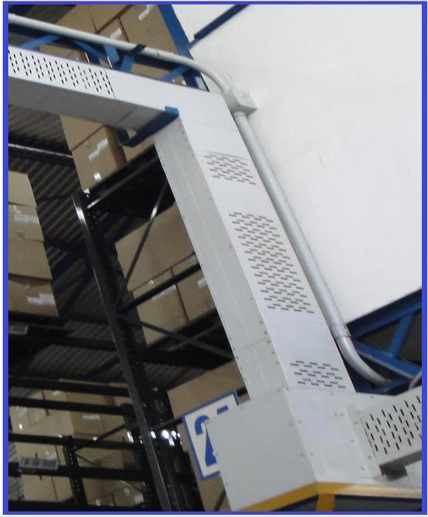 soportes necesarios: cada 3 m como mínimo en tramos horizontales y cada 4,5 m mínimo los verticales.