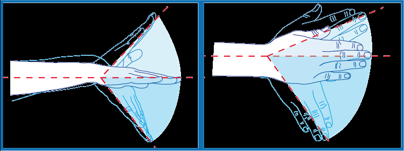 y la espalda. Ilustración 31 Esquema de tomas y distribución de fuerzas en el Agarre Palmar. Elaboración Propia.