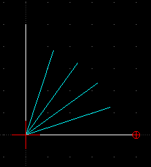 10.2. Líneas 41 (a) Ejemplo Bisectriz. (b) Línea. (c) Bisectores. Figura 10.1: Ejemplo Bisectriz. d) Debajo de la línea de comando, la herramienta le indicara cuando Seleccionar la primera línea.