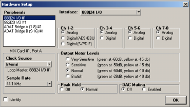 Identificación de interfaces de audio Si hay varias interfaces de audio del mismo tipo conectadas al sistema, antes de realizar conexiones de audio, debería confirmar la identidad de cada interfaz.