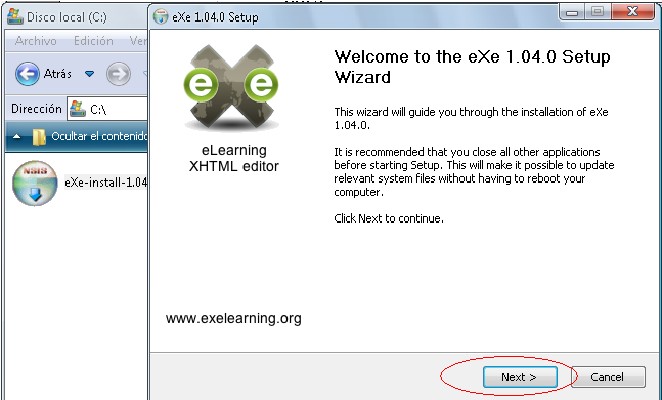 Instalación en Windows Existen dos archivos disponibles para descargar: exe_install_windows.