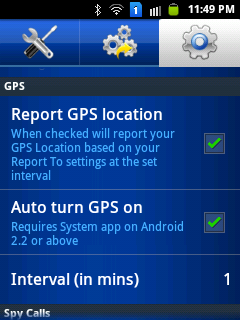 Encendido Automático del GPS Habilitar esto le permitirá que el GPS sea rastreado incluso cuando el usuario del dispositivo
