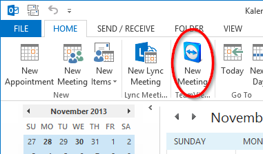Reunión El complemento de TeamViewer se puede abrir dese el menú de Microsoft Outlook Inicio Nueva reunión. Complemento de reuniones de TeamViewer para Microsoft Outlook.