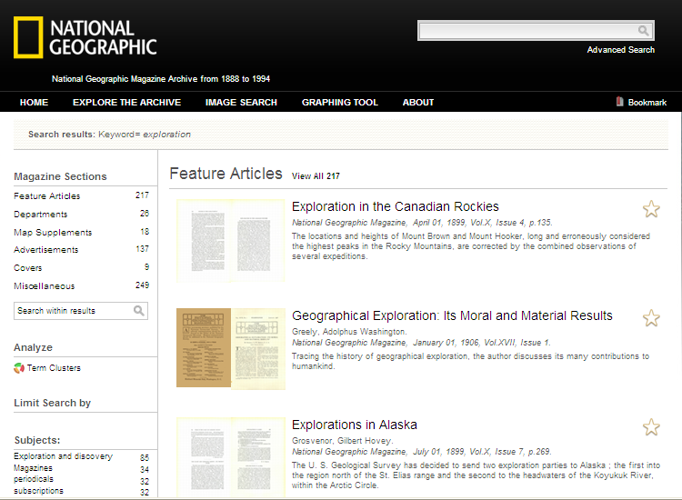 Características destacadas de la plataforma Visualizador de páginas que muestra cada artículo tal como aparece en la revista impresa.