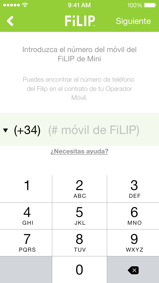 con el número de teléfono para tu FiLIP, por favor contacta con Movistar para adquirir una tarjeta SIM antes de avanzar. 1º Enciende tu FiLIP para que se cargue.