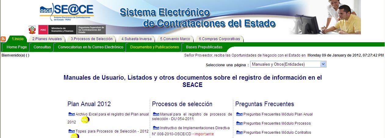 A. PASOS PARA TRABAJAR CON EL ARCHIVO EXCEL 1. Descargar el dcument desde la dirección Internet: http://www.seace.gb.