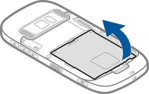 Conceptos básicos 11 2 Levante la batería si está insertada. 3 Inserte una tarjeta SIM. Compruebe que la zona de contacto de la tarjeta esté orientada hacia arriba.