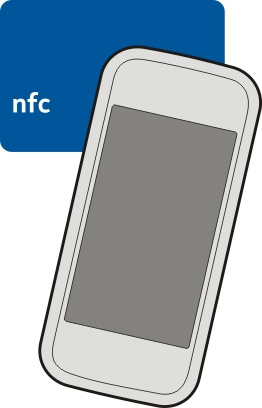 Acceso a servicios en línea mediante NFC Al tocar una etiqueta que contiene una dirección web, el sitio web se abrirá en el navegador web del dispositivo.