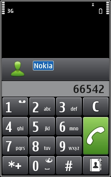 40 Teléfono Teléfono Llamada a un número de teléfono 1 En la pantalla de inicio, seleccione Llamar para abrir el marcador e introduzca el número de teléfono.