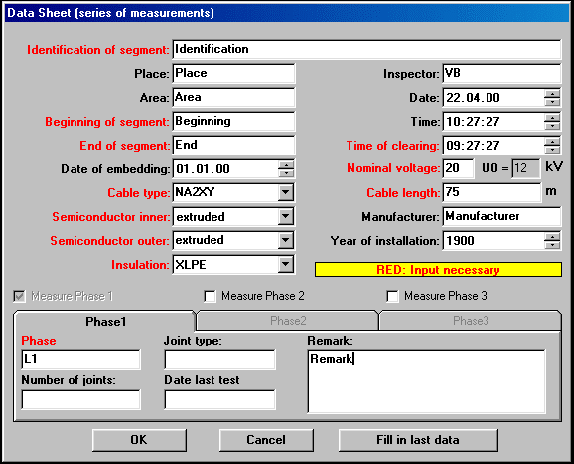Figura 9.3 Vista en pantalla, registro de los datos 3.