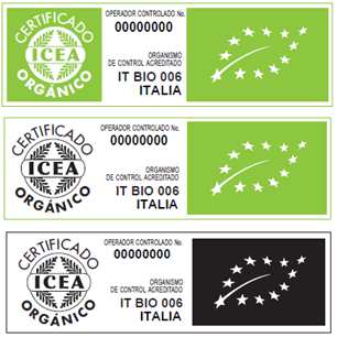 El utilizo del sello ICEA es voluntario, el operador-licenciatario puede presentar en las etiquetas solo las indicaciones de control previstas por la normativa europea y nacional vigente.