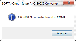 2.3.3 Paso 3 Al iniciar AKONet en el paso 3 y en caso que no tengamos conectado el convertidor AKO- 80039 o la llave de licencia ILock, AKONet nos pedirá que