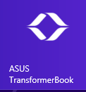 ASUS Transformer Book App Launcher ASUS Transformer Book cuenta con una página principal que proporciona acceso con una sola pulsación en algunas de las aplicaciones de ASUS que
