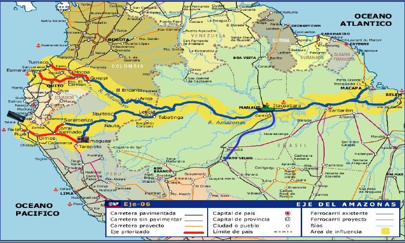 Oportunidades vía Carretera Interoceánica: Eje Amazonas Carretera de 955 kilómetros desde Paita hasta Yurimaguas y