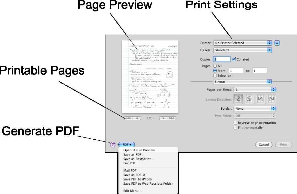 Visualización y trabajo con páginas Acciones de copiar y pegar páginas Puede copiar las páginas de Livescribe en el portapapeles y pegarlas en otras aplicaciones.