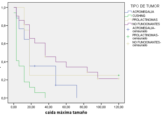 RESULTADOS La afectación campimétrica previamente a la radiocirugía fue mayor en tumores hipofisarios no funcionantes respecto a los funcionantes (47.6% vs 15.8%; p= 0.