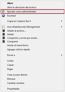 Cocina de Paco Roncero V5 Sistema operativo: W indows Vista, Windows 7, Windows 8 1. Posicionarse sobre el fichero de instalación (Setup V5.exe) y pulsar el botón derecho del ratón 2.