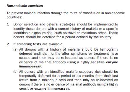 W.H.O. Recomendaciones - 2009 Malaria W.H.O. Recommendation Malaria EIA Test Kit - N.