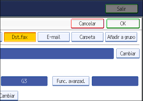 Registro de direcciones y usuarios para las funciones de fax/escáner 6. Seleccione el nombre cuyo destino de IP-Fax desea cambiar.