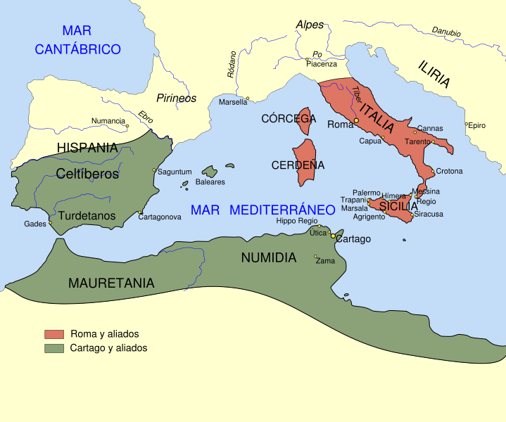 dominios para cada uno. Se prohibía entonces a los cartagineses ejercer influencia más allá del río Ebro.