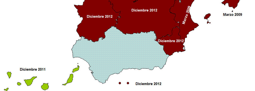 Historia Clínica Digital del SNS (Enero 2014) 12 Regions are