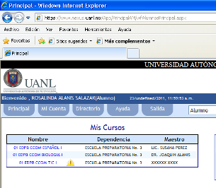 Explorer, Google Chrome o Mozilla Firefox). La dirección de la página de la plataforma electrónica es: www.nexus.uanl.