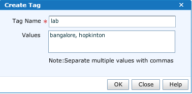 Asocie la etiqueta lab con el valor hopkinton a los elementos de configuración descubiertos que pertenecen al laboratorio de Hopkinton.