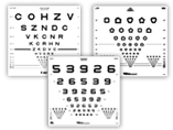 Optotipo para visión próxima letras sueltas (escala métrica y decimal) 01I002 (0166-0000) Optotipo lejos Feinbloom 48I0XX (0109-0000)