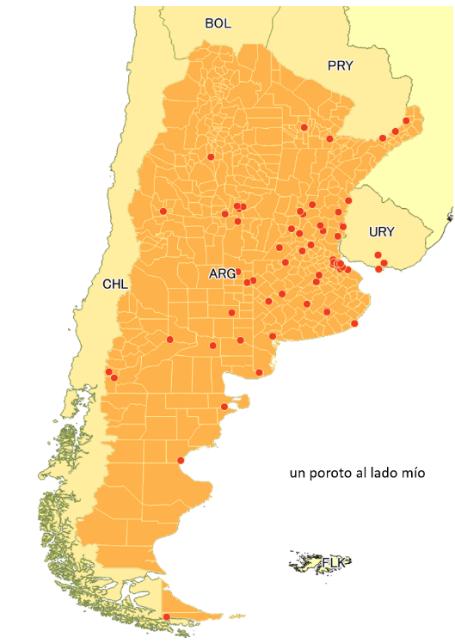 Fig. 3 Mapa de puntos de 5 millones de tuits en español Fig. 4 bondi Fig.
