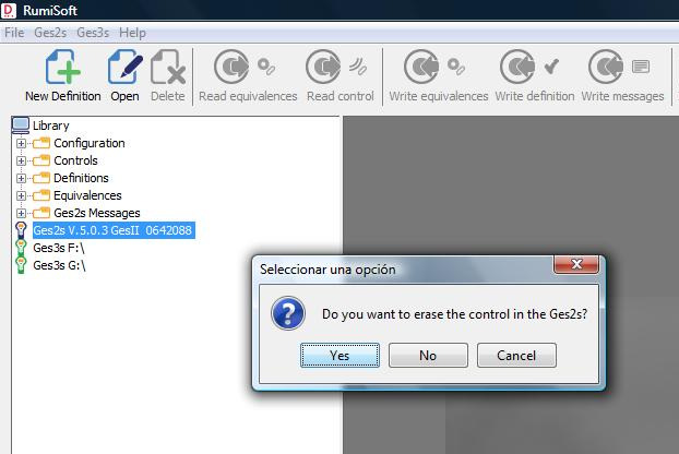 El software muestra una ventana que permite seleccionar el nombre del archivo y a la vez pregunta al usuario