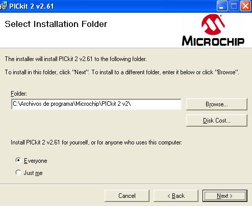 Manual PICkit2 Primero hay que instalar el software de programación PICkit2 proporcionado en el CD adquirido con el programador.