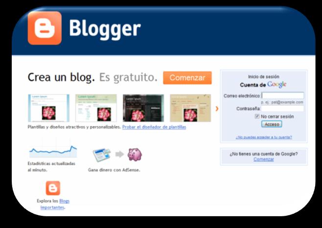 Unidad 4-5º Año - Colegio Belén - 73 - CREACION Y ADMINISTRACION DE BLOGS Blogger Es un popular sistema de plublicación de blogs creado por Pyra Labs, pero comprado por Google en 2003.