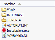En esta carpeta se encontraran los siguientes archivos: El archivo para iniciar el proceso es el de nombre Instalacion.exe.
