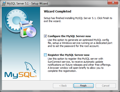 Una vez descargado se ejecuta y se siguen las instrucciones para su instalación: Fig 6.1 Programa de instalación MySQL Su instalación es muy sencilla.