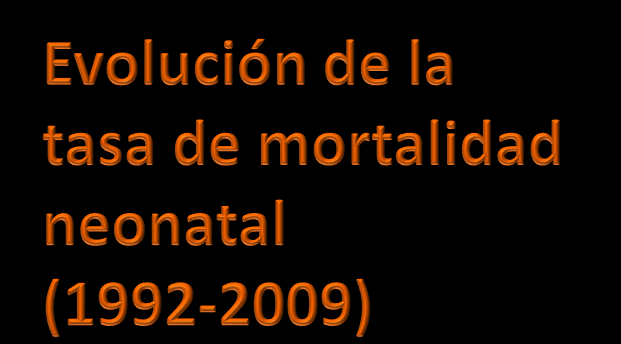 24 24 17 18 14 24 18 EVOLUCION DE LA TASA MORTALIDAD NEONA Nacional Urbano PERU 1992/2009.