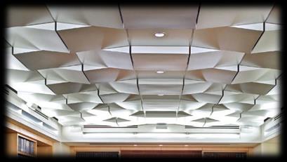 Amplitud del plénum. En el caso que haya problemas de espacio, el techo suspendido continuo permite que haya un plénum mínimo de 16 mm.