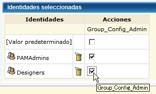 Personalización del acceso del usuario con políticas de CA EEM 3. Abra la política de configuración del grupo. a. Haga clic en Configuración del grupo. b.