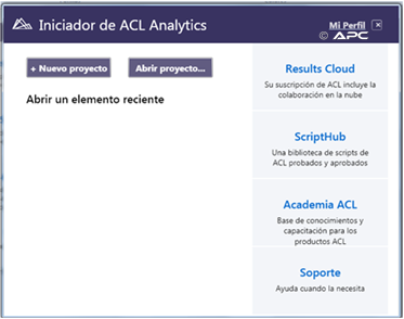 Herramientas Tecnológicas para apoyar Lección 1 Manejo del entorno del ACL Analytics Lección 1 - Manejo del entorno del ACL Analytics La herramienta ACL El ACL significa Audit Command Language que