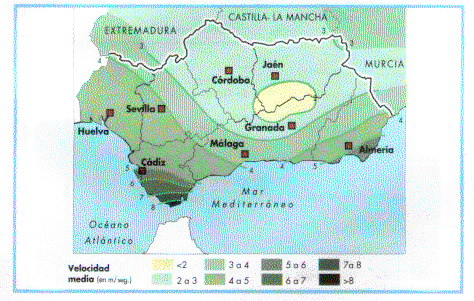CAPÍTULO 3: DEFINICIÓN DEL PROBLEMA De entre las distintas Comunidades Autónomas en las que se podría colocar un parque eólico, en este PFC se ha elegido Andalucía, por la abundancia de vientos