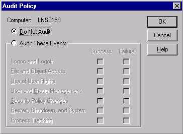 Auditoría de usuarios y objetos CIFS mediante interfaces de administración de Windows NT Esta tarea consta de los siguientes pasos: 1. "Especificación de la política de auditorías" en la página 42 2.