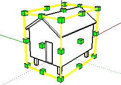 Escalar Geometrías y Objetos Una vez se ha dibujado algo en SketchUp, puede reescalarse dinámicamente con la Herramienta Escalar.