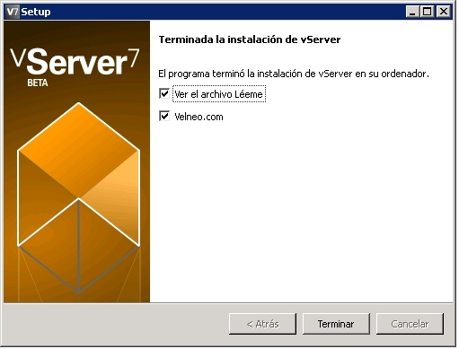 La instalación de Velneo vserver crea por defecto el usuario velneo sin contraseña para el posterior acceso al mismo.