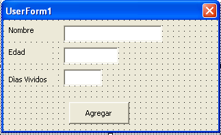 12. Ahora presione el botón Ejecutar User/Form que se encuentra en la barra de herramientas o simplemente la tecla de función F5.