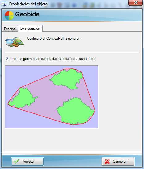 C.2.- ConvexHull Genera el polígono convexo más pequeño que incluye a todos los puntos de un conjunto de geometrías Este geoproceso opera sobre una única capa de